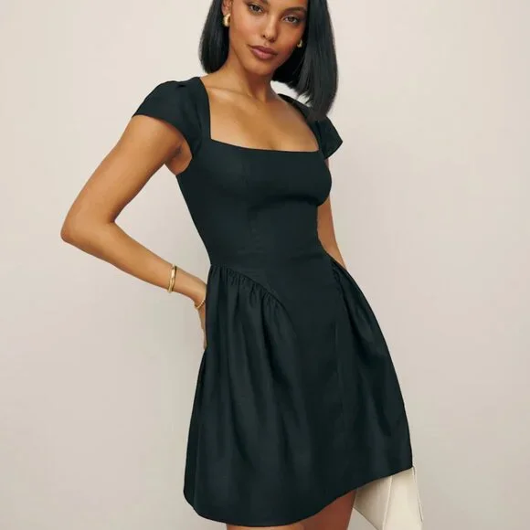 Oaklyn Cap Sleeve Linen Minidress size 2 NWT - Picture 2 of 9